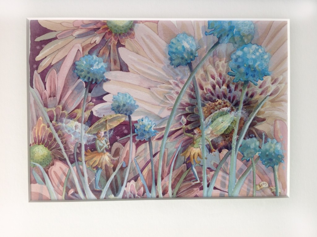 CHRYSANTHEMUM FAIRIES 8x11 inches - mount 14.5x17.5 £160 plus postage